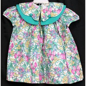 Y2K Jody Lynn Tulip Easter Spring Dress Floral Girls 24 Months Party Hunt Retro